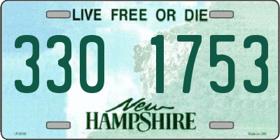 NH license plate 3301753