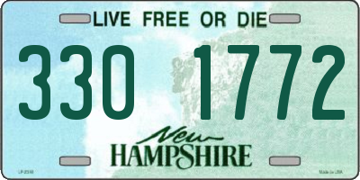 NH license plate 3301772