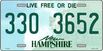 NH license plate 3303652