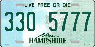 NH license plate 3305777