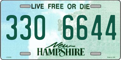 NH license plate 3306644