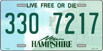 NH license plate 3307217