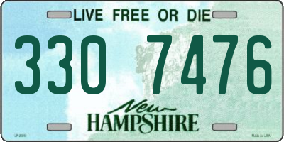 NH license plate 3307476