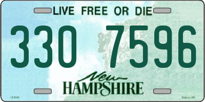 NH license plate 3307596
