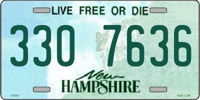 NH license plate 3307636