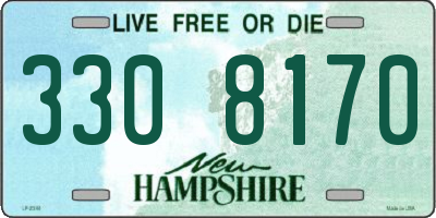 NH license plate 3308170