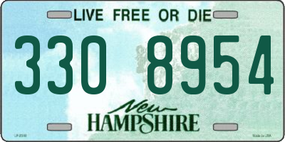 NH license plate 3308954