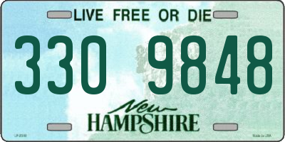 NH license plate 3309848