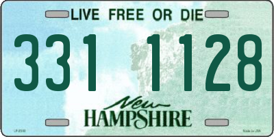 NH license plate 3311128