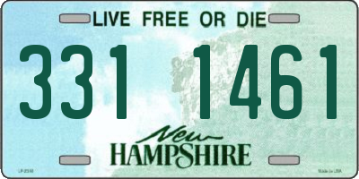 NH license plate 3311461