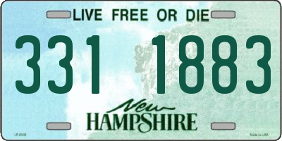 NH license plate 3311883