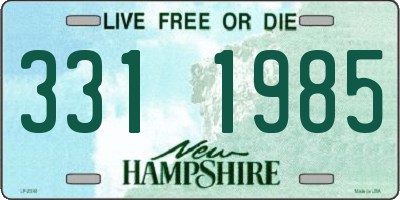 NH license plate 3311985