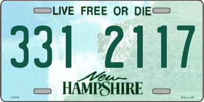 NH license plate 3312117