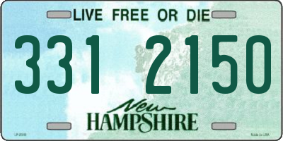 NH license plate 3312150