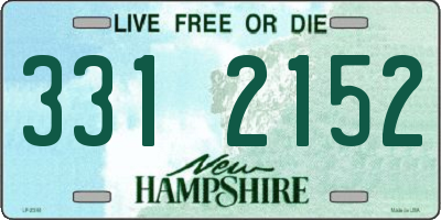 NH license plate 3312152