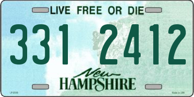 NH license plate 3312412