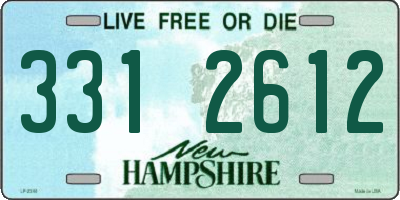 NH license plate 3312612