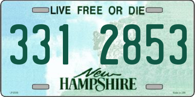 NH license plate 3312853