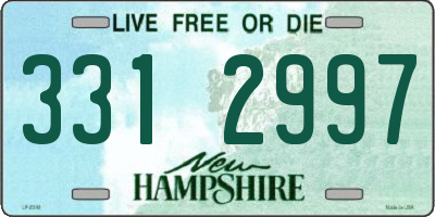 NH license plate 3312997