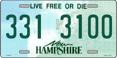 NH license plate 3313100