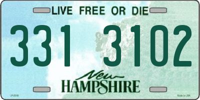NH license plate 3313102