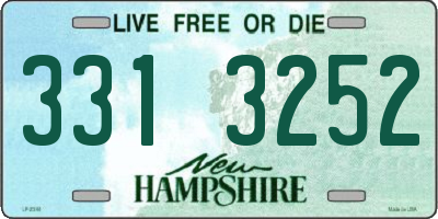 NH license plate 3313252