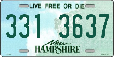 NH license plate 3313637