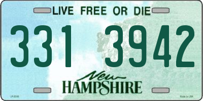 NH license plate 3313942