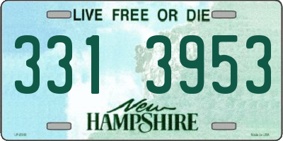 NH license plate 3313953