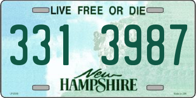 NH license plate 3313987