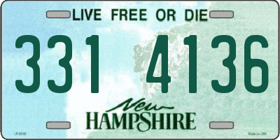 NH license plate 3314136