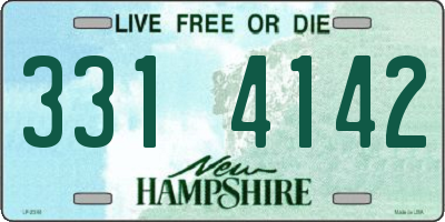 NH license plate 3314142