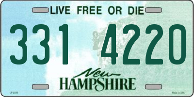 NH license plate 3314220
