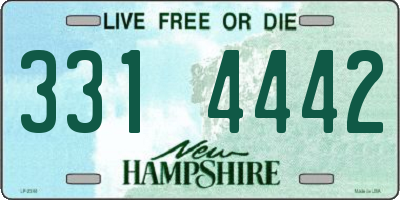 NH license plate 3314442
