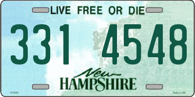 NH license plate 3314548