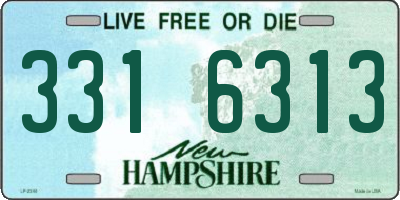 NH license plate 3316313