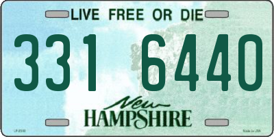 NH license plate 3316440