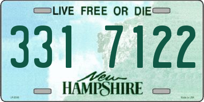 NH license plate 3317122