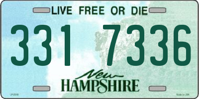 NH license plate 3317336
