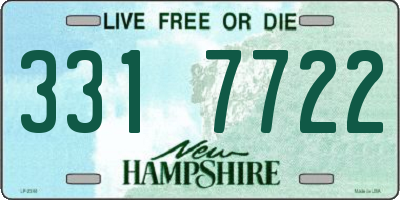 NH license plate 3317722