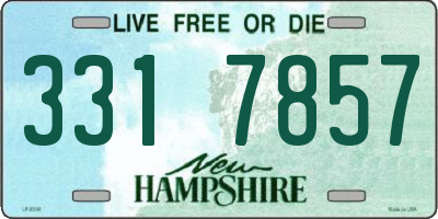 NH license plate 3317857