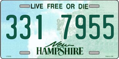 NH license plate 3317955