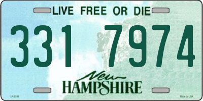 NH license plate 3317974