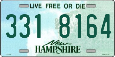NH license plate 3318164