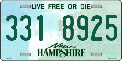 NH license plate 3318925