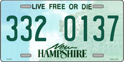 NH license plate 3320137