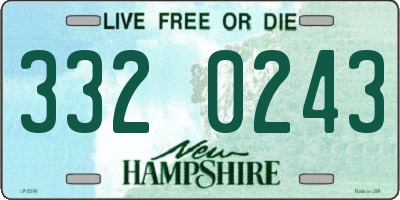 NH license plate 3320243