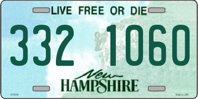 NH license plate 3321060