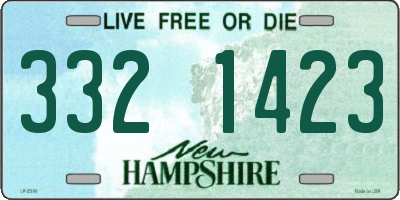 NH license plate 3321423