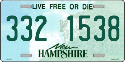 NH license plate 3321538